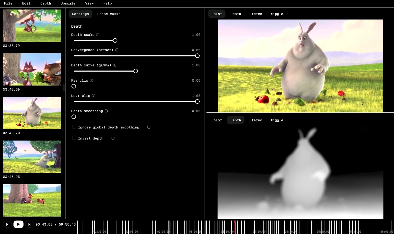3D Veu depth estimation workspace
